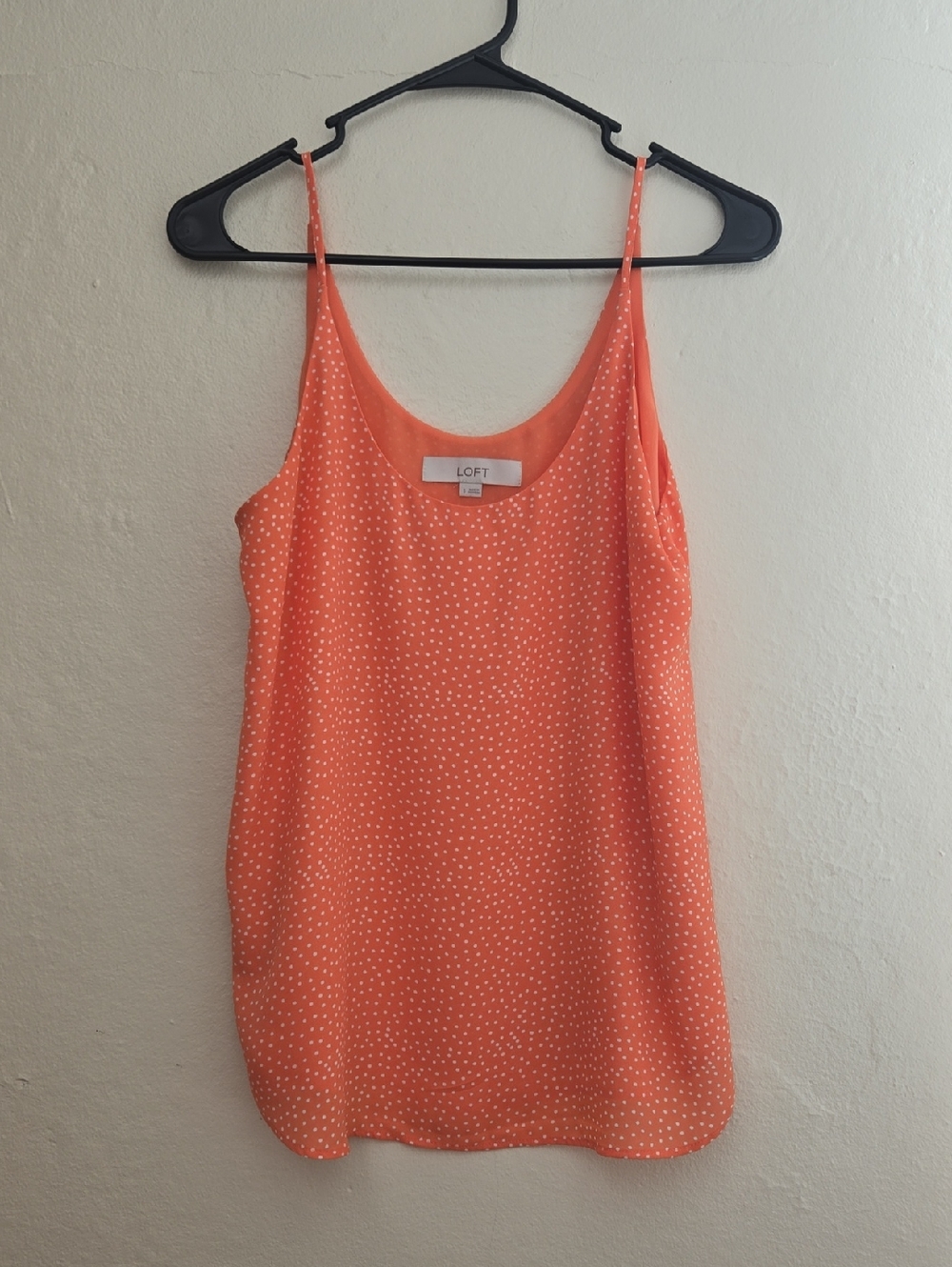 LOFT Coral Dot Spaghetti-Strap Cami